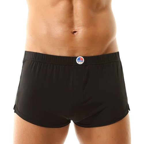 Men's Underwear Boxer Trunks Short Low Rise Cut Fashion Sports Style Booty Thin Stretchy