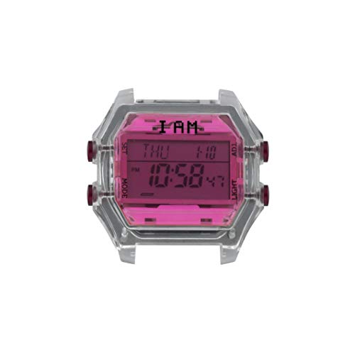 Boitier de montre IAM-009 verre fuchsia boite horlogerie de rechange pour cadran