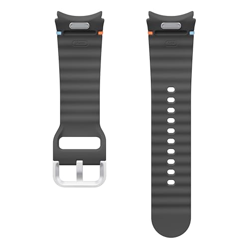 Image of SAMSUNG Galaxy Watch 7, 6, 5, 4 Series Sport Band, Rubber, Smartwatch Replacement Strap for Men and Women, One Click Attachment, Small /Medium, ET-SNL30SBEGUJ, Dark Gray
