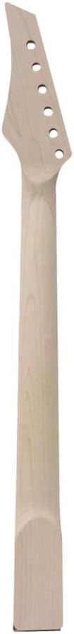 24 Fret Maple Guitar Neck with Rosewood Fingerboard - 25.5" Scale, Bolt-On Design with White Dot Inlays Soild Wood