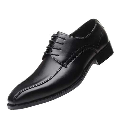 Mens Lace Up Dress Shoes Fashion Business Leather Oxfords Japanese Style Pointed Toe Casual Formal Shoes Plus Size