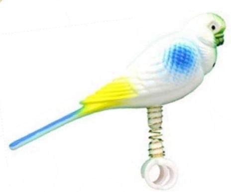 Caged Bird Fake Plastic Buddy Budgie Companion Mate Friend Toy