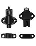 QWORK® 2 Stück Spring Riegelschloss, Automatische Verriegelung Schlossriegel mit Schrauben, Geeignet für Holztüren, Schranktüren, Balkontüren, Gartentüren, Fenster (Schwarz)
