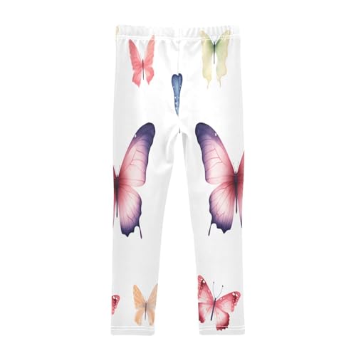 Toddler Girls Leggings Printed Yoga Pants Leggings Green Purple Red Butterfly for Kids2