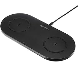 Choetech Dual Cargador Inalámbrico Rápido Amazon Basics Base de carga inalámbrica dual con certificación Qi de 2x10 W con adaptador de CA