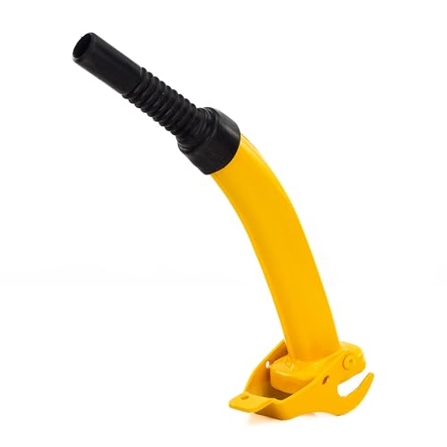 JCB 25cm Jerry Can Metal Spout Heavy-Duty 0.8mm Steel Fits 10L and 20L JCB Jerry Cans and is Compatible with most Standard Cans