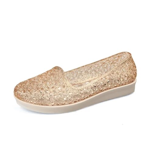 Image of Women's Jelly Sandals Ballet Shoes Slip On Flats Hollow Out Loafers