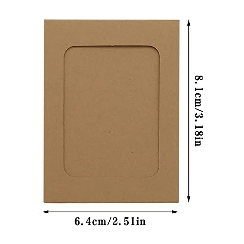 20 Pcs DIY Cardboard Photo Frames with 20 Pcs Wood Clips and 2 Jute Twine Hanging Ropes Kraft Paper Picture Frames Hanging Paper Photo Frame Set for 4 Inch Photos - Image 4