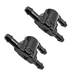 Yekoaru 2 PCS Car Windshield Wiper Washer Check Valve, 8532128020 3 Port Cleaning Nozzle, Wiper Spray Pipe Cleaning Connector Accessory, Compatible with Toyota (Black)