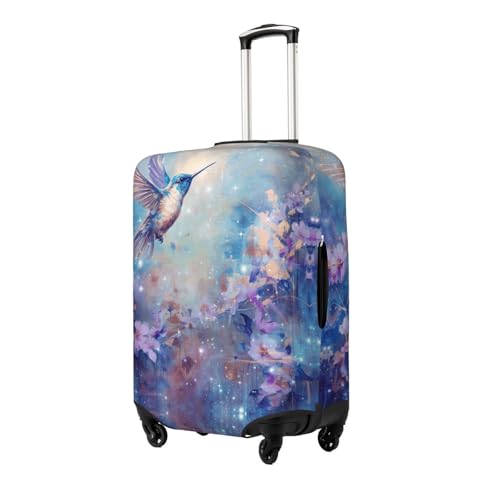 Starry Hummingbird Flowers Travel Luggage Cover Suitcase Protector Washable Baggage Covers Fits 18-30 Inch Casemedium2