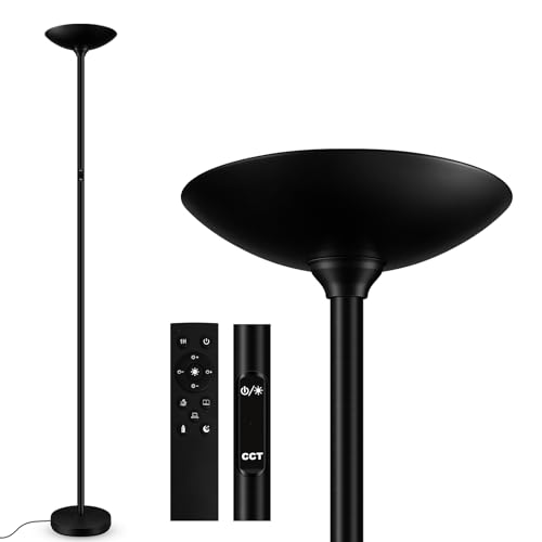 BoostArea Dimmable Floor Lamp,30W 3000LM Super Bright LED Torchiere Standing Lamp with Remote...