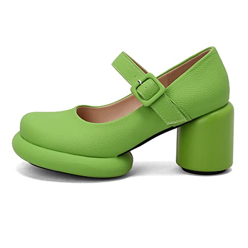 Touslecos Mary Jane Shoes Women Chunky Heal Platform Fashion Ankle Strap Round Toe School Uniform Pumps Sweet Lolita Shoes