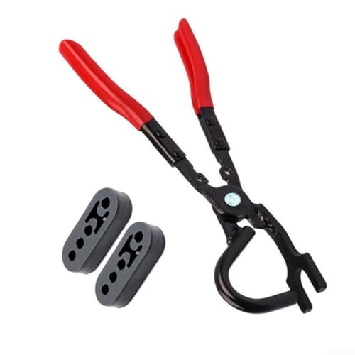 Image of Exhaust Hanger Pliers Set with Rubber Brackets, 3-Pack Adjustable Muffler Removal Tool for Import & Domestic Vehicles, Steel Construction with Ergonomic Offset Handle