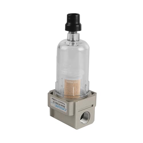 Tiardey Luftleitungs-Wasserabscheider G1/4 Partikelfilter Wasserfalle Kompressor Feuchtigkeitsfalle und Öl-Wasserabscheider AF2000-02