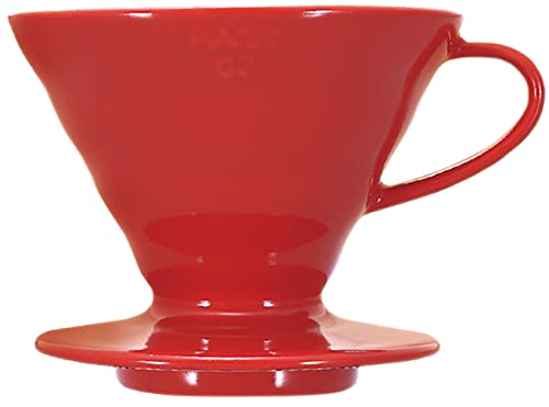 Hario VDCR-02R V60 02 Coffee Dripper Ceramic Red...