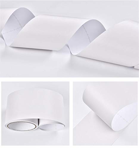 Dostear Wall Borders Peel and Stick Wallpaper Border Window Trim Molding Mirror Frame Kit Wall Panel Bulletin Board Borders Brushed White 5 X 500cm