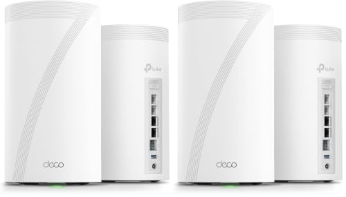 Image of TP-Link Deco 7 Elite BE95 BE33000 Quad-Band WiFi 7 Whole Home Mesh System - Up to 7800 Sq.Ft w /AI-Driven Smart Antennas, 10G Multi-Gig Ethernet Ports, Replaces Router and Extender (Pack of 4)