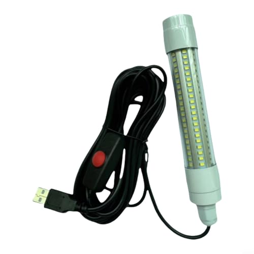 Design sommergibile portatile: dimensioni compatte da 198 mm, si adatta facilmente alle scatole di attrezzatura e funziona come esca subacquea o luce per acquario per vari scenari acquatici
