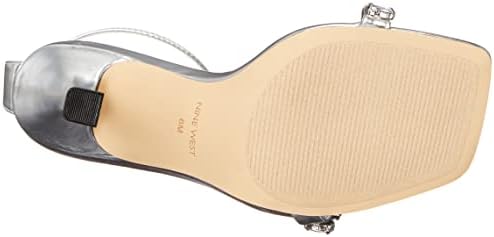 Nine West Women's Yazmin Heeled Sandal, Silver, 9 | Image 3