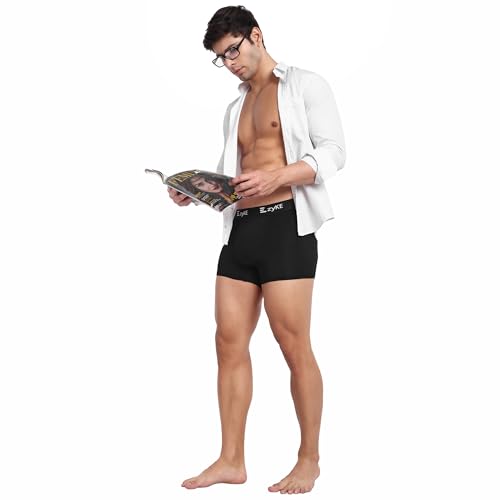 Image of Zyke Men's Cotton Trunk Innerwear | 95% Cotton 5% Elastane Stretch Underwear | Ultra Soft Waistband Anti-Bacterial Moisture Wicking Trunks for Men (Pack of 1)