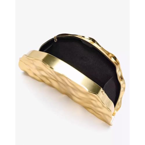 Image of Acrylic Shell Clutch Purse for Women Metallic Evening Bag Large Designer Acrylic Handbag for Wedding Party Prom