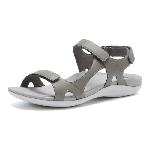 ABEO Oasis Metatarsal Sport Sandal | Walking Sandals Women | Water Resistant Leather Sandals | Three Points of Adjustability | Built-in Orthotic Insole