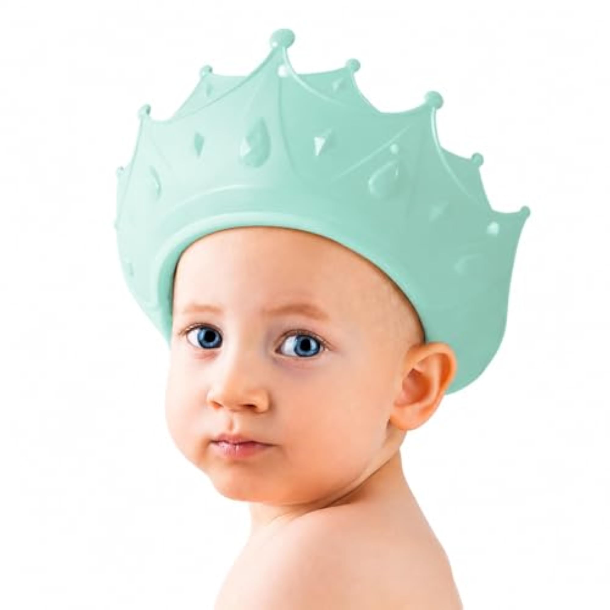 Adjustable Silicone Baby Shower Cap, Waterproof Hair Washing Hat