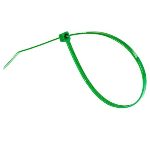 Gocableties Small Green Cable Ties, 100mm x 2.5mm, Pack of 100, 4” Premium Nylon Zip Ties, Plastic Tie Wraps, Secure Self-Locking Mechanism, for Home, Garden, Office and DIY