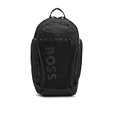 [BOSS] [ボス] ロゴ バックパック メッシュ フロントポケット メンズ ONESIZE ブラック