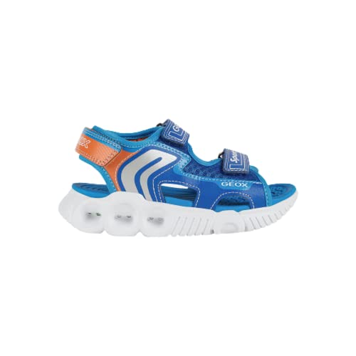 Geox J Sandal WROOM Boy Bleu chaussure ouverte enfant scratch