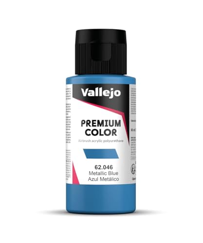 Acrylicos Vallejo AV: Premium Airbrush Paint: 60 ml: Metallic Blue