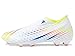 Adidas Unisex-Adult Edge.3 Predator Firm Ground White/Solar Yellow/Power Blue (Laceless) 10