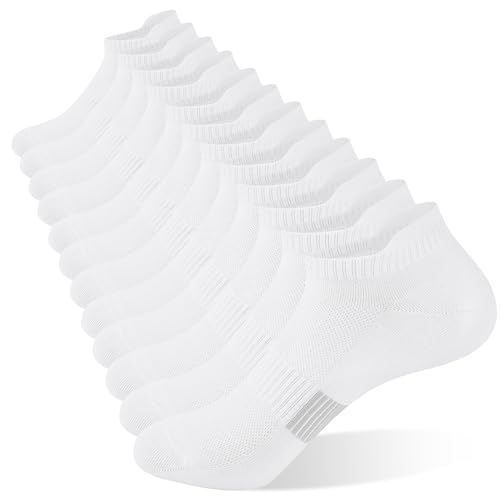 Image of 6 Pairs Ankle Socks for Women, Athletic Running Socks Cotton Low Cut Tennis Sports Tab Sock Size 6-11