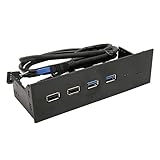 EXPANSIÓN CONVENIENTE: El concentrador del panel frontal USB es adecuado para la unidad óptica del chasis de 5,25 pulgadas. Al insertar el panel de expansión de la unidad óptica, agregue fácil y rápidamente 4 puertos USB para satisfacer las necesidades de los usuarios de múltiples dispositivos externos y ampliar la conectividad del chasis.