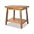 ENKEZI Small Acacia 16 Inches Outdoor Side Table, 2-Tier Sturdy Patio, End Table Weather Resistant, Strong Stability Side Table for Patio, Pool, Porch, Teak Finish (Small)