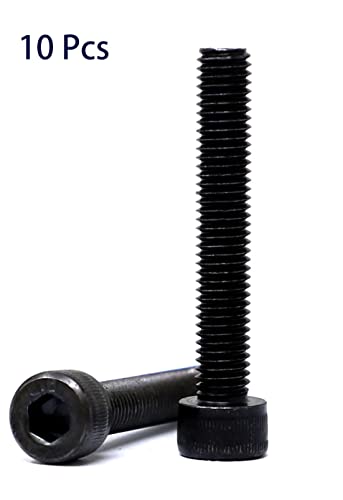 Image of iexcell 10 Pcs M8 x 50mm Thread Pitch 1.25 mm Alloy Steel 12.9 Grade Hex Socket Head Cap Screws Bolts Kit, Black Oxide Finish