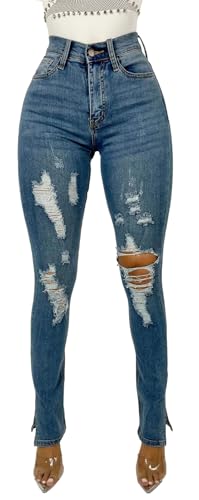 Women’s Curvy High Rise Skinny Jeans Comfy Stretch Classic Jeans Pants