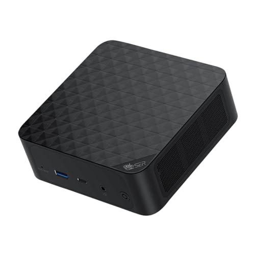 Beelink Mini PC SER6, AMD Ryzen 9 6900HX(8C/16T, hasta 4,9 GHz), 16GB DDR5 RAM 500GB M.2 PCIe4.0 SSD, 4K Triple Display, USB4, BT5.2, WiFi6, 2.5G RJ45, Mini Gaming Computer