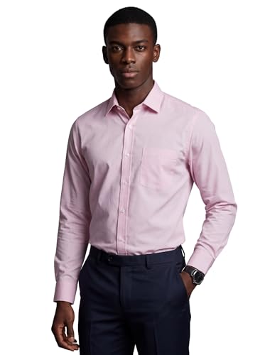 Image of INKAST Men's Cotton Blend Plain Formal Shirt | Full Sleeves Solid Shirts| Straight Regular Fit | Office and Regular Wear