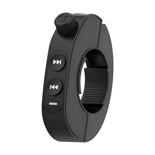 Bluetooth Media Button Remote Control Steering Wheel Control Button for Bicycle IP6 Waterproof Wireless Music and Call Control Siri Wake-up Universal Handlebar Bracket