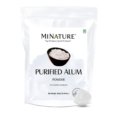 Image of Mi Nature Alum Powder Potassium (Fitkari /Phitkari) -100% Natural Skincare for Acne, Odor Control & Water Purification Face Mask for |Pore Refining 454g (16oz) |Face Pack Powder |Cruelty-Free