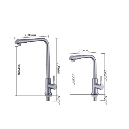 Robinet de cuisine mural inox brossé orientable 360