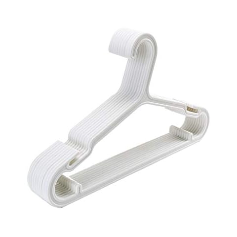 Household Seamless Hangers Wardrobe Cool Hanger Hooks Drying Rack Clothes Hanging 10 Pack FANJIANI (Color : White) Cover