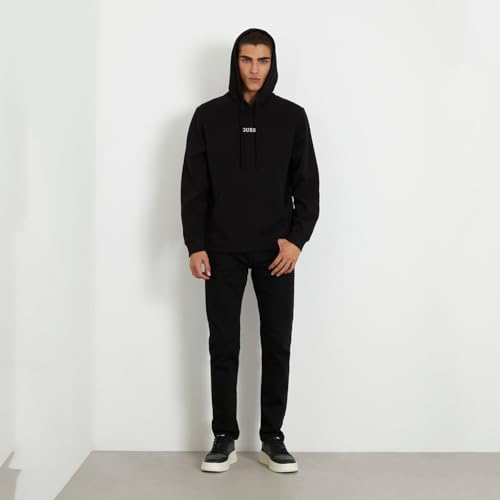 GUESS Men's Roy Hoodie, Jet Black3