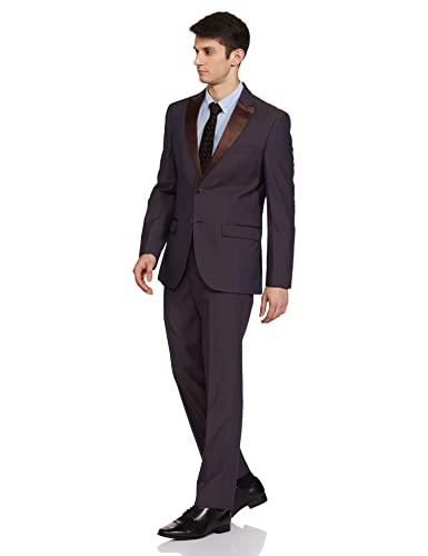 Image of Park Avenue Wool Blend Men's Full Sleeve Slim FIT Medium Brown Formal Suit (PMDL03258-O5 36)