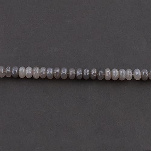 Pierre de lune grise facettée 11mm en fil de 34cm pour la création de bijoux fait main
