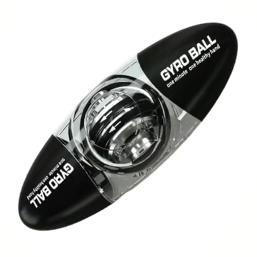 The Autostory Olive Wrist Ball – Self-Starting Gyro Exerciser for Hand, Wrist & Forearm Strength, Grip Trainer for Fitness, Stress Relief, Rehab & Recovery – Portable, Durable Design (Oval, Black)