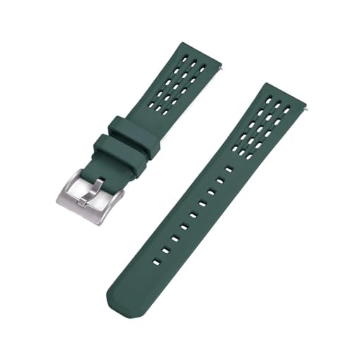 Bracelet montre caoutchouc poreux FKM anti transpiration 20mm 22mm