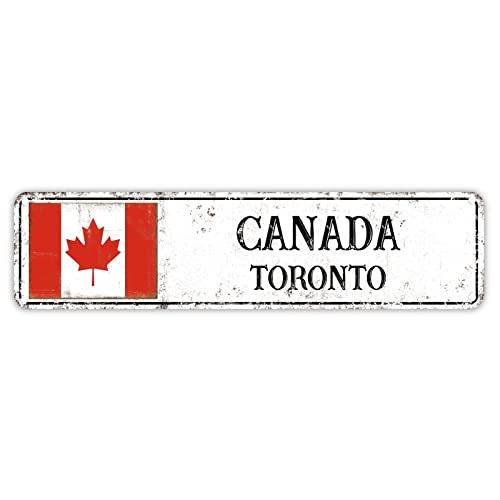 Toronto Beer Metal Sign, Personalized City Yard Decor 6x24in