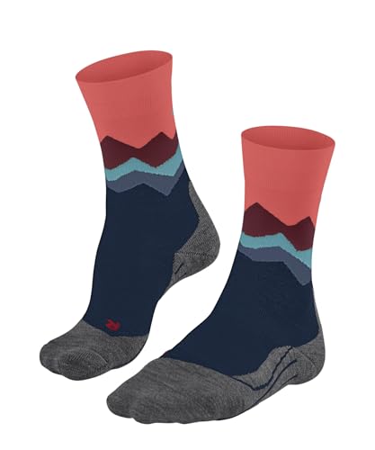 FALKE Damen Wandersocken TK2 Explore W So Wolle Funktionsmaterial antiblasen dick 1 Paar, Orange Coral 8017-O Crest, 35-36